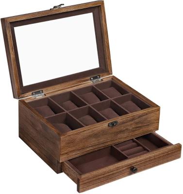 China Watch box made in china finely processed walnut wood packaging jewelry box for sale box packaging for sale