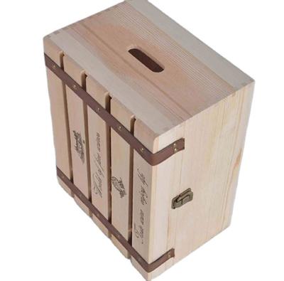 China Recyclable Factory Latest Tech Wholesale Crate Wine Packaging Wooden Box For Sale for sale