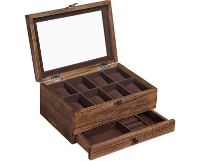 China Wholesale Cheap Price Vintage Walnut Packaging Solid Jewelry Box Watch Box For Home for sale