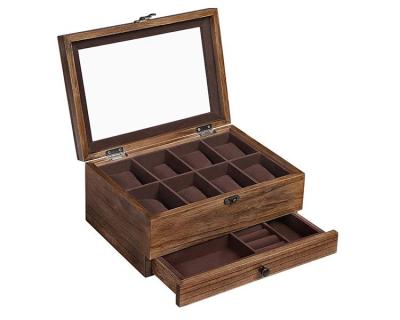 China Wholesale Custom Latest Walnut Rin Wooden Ring Storage Jewelry Box Watch Box 2021 Online for sale