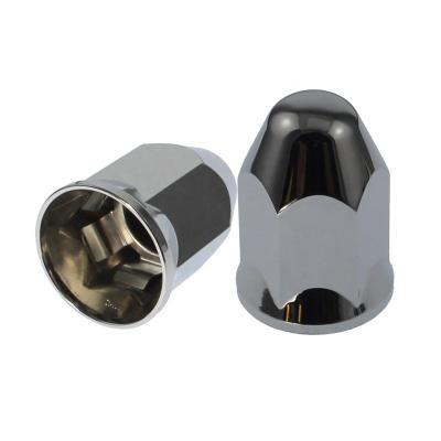 China With Inlaid Ring Chrome Plastic 33mm Truck Nut Covers for sale