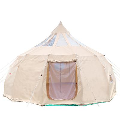 China Luxury hotel tent 6m lotus belle tents oxford and cotton fabric luxo glamping tent for sale for sale