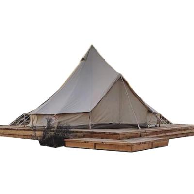 China Luxury hotel tent 2021 hot sale good quality cotton family camping outdoor bell tent for sale