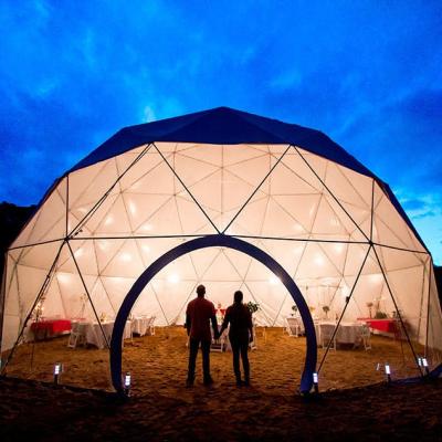 China Custom Outdoor Geodesic Dome Kit Outdoor Event PVC Coating Dome Tent Large For Event Of 3-50m Diameter for sale