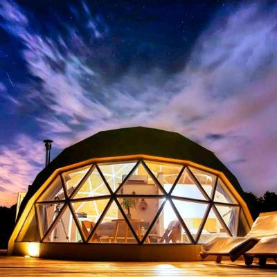 China Waterproof and fireproof glamping house camping house tent dome hotel outdoor event glamping resort for sale