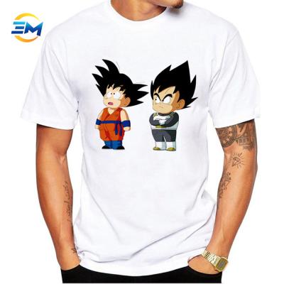 China 2019 New Product New Product Anime Cartoon Print Soft White O-Neck Cotton Viable Short Sleeve T-shirt On Sale Men's Clothing Online for sale