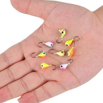 China Goture Wholesale Winter Colorful PESCA Drop Shaped Jig Ice Sinking Fishing Lures Winter Ice Jigs C11176 for sale