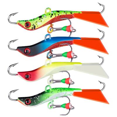 China Hot Selling Hard Lead Body Winter Fishing Balance Jig Fish Body Bait Ice Fishing Plastic Jig for sale