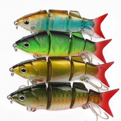 China Newest Trendy Products Lead Body Realistic 30g 4 Colors Hard Lure 4 Section Trout Lures Swim Bait Metal Jigs for sale