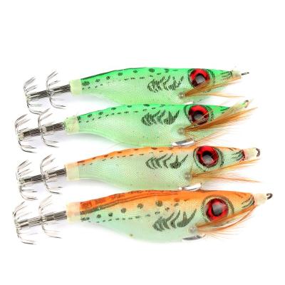 China Goture Wooden Colored Wood Octopus 9g Shrimp Lure Hard Bait Fishing Wobbler EGI Jig for sale