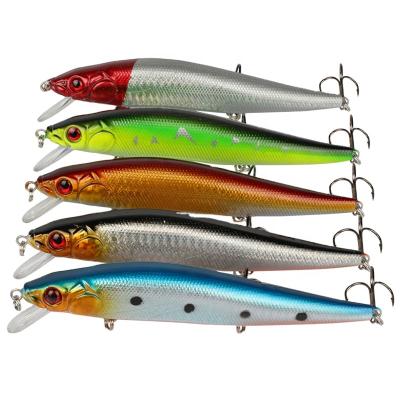 China Wholesale Lead Body Multiple Colors 23g Hard Plastic Bait 3d Eyes Long Fishing Minnow Lures for sale