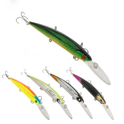 China Lead Body Fish Fishing Lure Bait Cavity Body Minnow Premium Colorful Sinking Hard Plastic Lure for sale