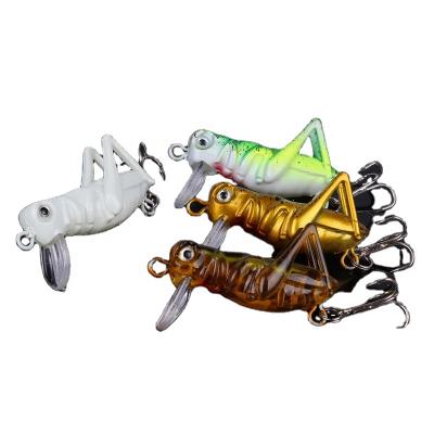 China Plastic Fishing 4 Colors Lead Body New Hard Lure Bait Fake Shad Baits Plastic Fishing Lure Cricket Insect Cicadas Lifelike Bait for sale