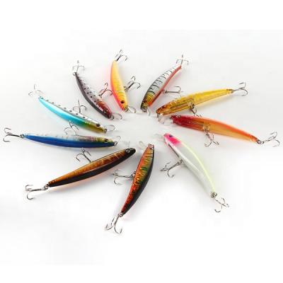 China Lead Body Good Quality Fishing Hard Plastic Multiple Colors Lake River Straight Soft Lures for sale