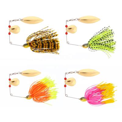 China Lead Body Goture Buzz Bait Buzz Bait Fishing Lure Metal Spoon Spinner Brill Bait Rubber Bait for sale