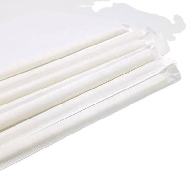 China Contemporary Eco Friendly Disposable Bamboo Straw Bubble Tea 6MM*210MM Rice Straw for sale