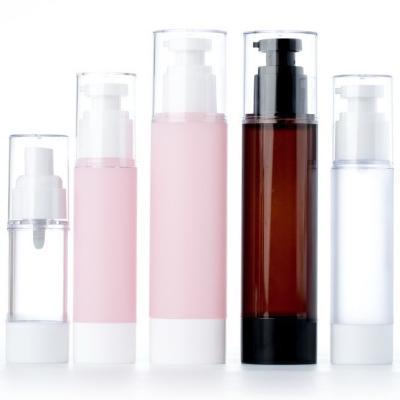 China Frosted Airless Plastic Lotion Containers , Travel Packing Face Cream Bottle for sale