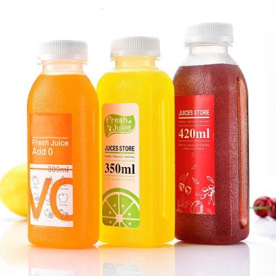 China Leak Proof 420ml Plastic Honey Bottle Drinks Pp Plastic Beverage Bottle for sale