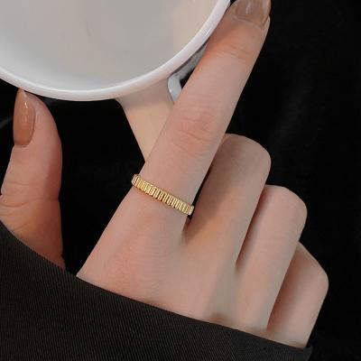 China Women's Finger S925 Ring Band Rings Open Geometric Sterling Silver Rings Jewelry Stackable Lead Free Nickel Free 925 for sale