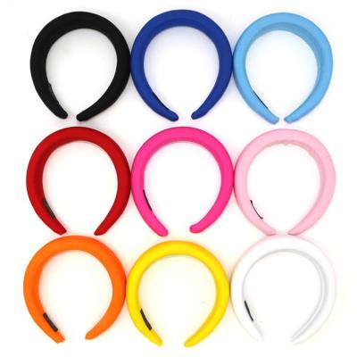 China 2021 Fashion Hair Accessories 2021 Fashion Hair Circle Colors Women Sponge Padded Headband Wholesale Hot Falling Hair Yard Hair Accessories For Girl for sale