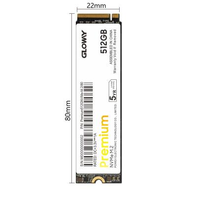 China Internal SSD 512gb SSD PCIe Gen3.0 x4 m2 Nvme SSD 512GB M.2 Gloway Nvme SSD For Laptop Desktop for sale