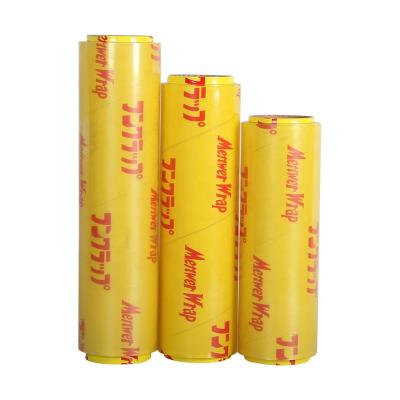 China Pvc cling film for food wrap factory direct plastic soft pvc cling wrap jumbo roll for sale