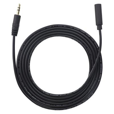 China Durable 1m 2m 3m Audio Transmission 3.5mm Braided 5m Male To Female 3 Pole Metal Jack Auxiliary Speaker Audio Cable for sale