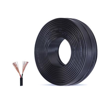 China 2464 DC Power Cable Two-Core 26awg Pure Copper Wire 0.1 Black Square Power Cord for sale