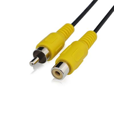 China Gold Plated Car RCA Male To Female AV Audio Video Cable Coaxial Link Cable for sale