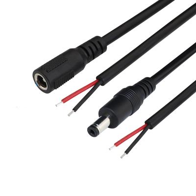 China LCD Monitor DC 2.1x5.5mm Connector Power Adapter Plug Male & Female CCTV Camera DC Power Cord for sale