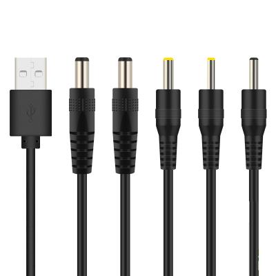 China COMPUTER Dc5.5mm Power Cable Usb To 5.5mm*2.1mm Dc 5v Barrel Shaped Jack Power Extension Cable Power Cords for sale