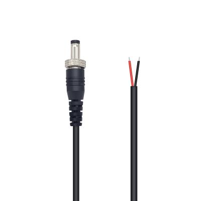 China Telecommunication 12V Male Threaded Power Cable DC5.5x2.1mm Extension Cable for sale