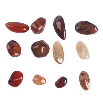 China China Wholesale Polished Natural Agate Chips Reiki Healing Crystal Sardonyx Gravel Lace for Feng Shui Decoration for sale