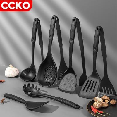 China 7 Pieces Viable Cooking Kitchen Soup Pocket Skimmer Rice Scoop Cozinha Nylon Silicone Baking Spatula Set Cooking Utensils Kitchen Instruments for sale