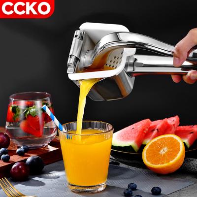 China 2022 New Best Seller 304 Stainless Steel Hand Squeezer Mini Portable Extractor Juicer Manual Slow Squeezer Fruit Viable Squeezer for sale