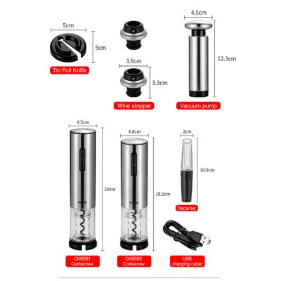 China 7In1 Beer Bar Viable Luxury Steel Custom Bottle Opener Twist Automatic Electric Wine Opener Set Wedding Gift Bottle Opener 2022 for sale