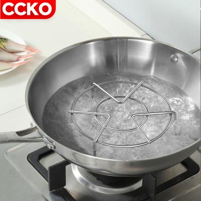 China CCKO CK9519 Stainless Steel Sustainable Kitchen Steaming Grid Household Water Separating Steam Rack Kitchen for sale