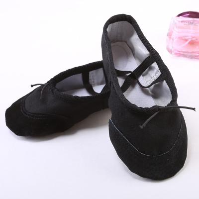 China Canvas Cheap Split Toe Flat Leather Ballet Dance Shoes Sole For Girls And Women for sale