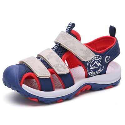 China Flat 2021 New Kids Rising Closed Toe Sports Beach Sandals For Boys for sale