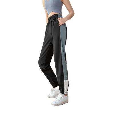 China Anti-wrinkle sweatpants women loose wrinkled feet running jumpsuits high-waist quick-drying thin yoga pants for women for sale