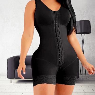 China Fajas Colombianas Post Surgery Shapewear Antibacterial Compression Slimming Flat Lace Belt Woman Stomach Shaper Creams Shorts Bodyshaper for sale