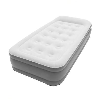 China New Structure Foldable Patented Patent With Built-in Electric Pillow Rest Pump Comfort PVC Air Mattress Rising Mattress for sale