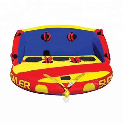 China 30/26-ga. PVC or Customized PVC Sofa Water 3 Person Inflatable Water Sport Towable Tube for sale