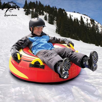 China Hard Body Molded Hard Bottom PVC Snow Bottom Heavy Duty Inflatable Tube For Sledding for sale