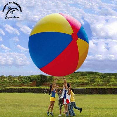 China Custom 7 Inflatable Durable Heavy Duty PVC Logo Color 6ft 6-9-12 Foot Inflatable Beach Ball for sale