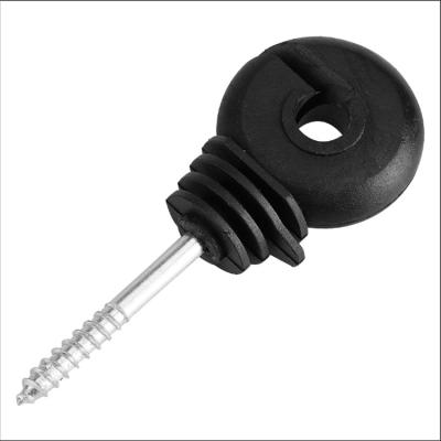 China IST001  standard ring insulator Black Color Screw in ring insulator for electric fence  electric fence insulator for sale