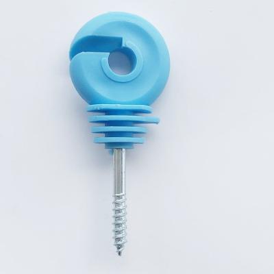 China IST001BL  standard ring insulator Blue Color Screw in ring insulator for electric fence  electric fencing insulator for sale