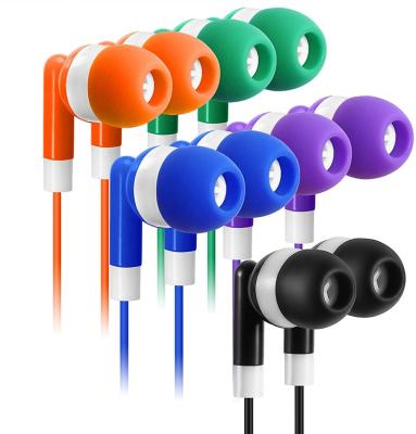 China Wholesale Comfortable Wearing Wired Earbuds HD Headphones Multi Color Stereo Earbuds For Kids Toddlers Teen Study In School for sale