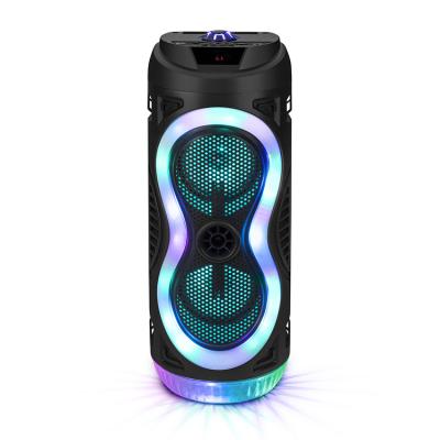 China 2021 New Style LED Flashing Light Portable Speaker With 10m Wireless Subwoofer Blue Tooth Led Light Speakers For Party for sale