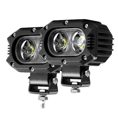 China Mini LED Aluminum Housing Workshop Super Bright Diecast Headlights For ATV Car Motorcycle Truck 4x4 Distance Light Auxiliary Drive for sale